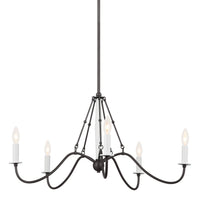 Freesia 1 Tier Chandelier Anvil Iron 5 Light
