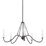Freesia Chandelier Anvil Iron 5 Light