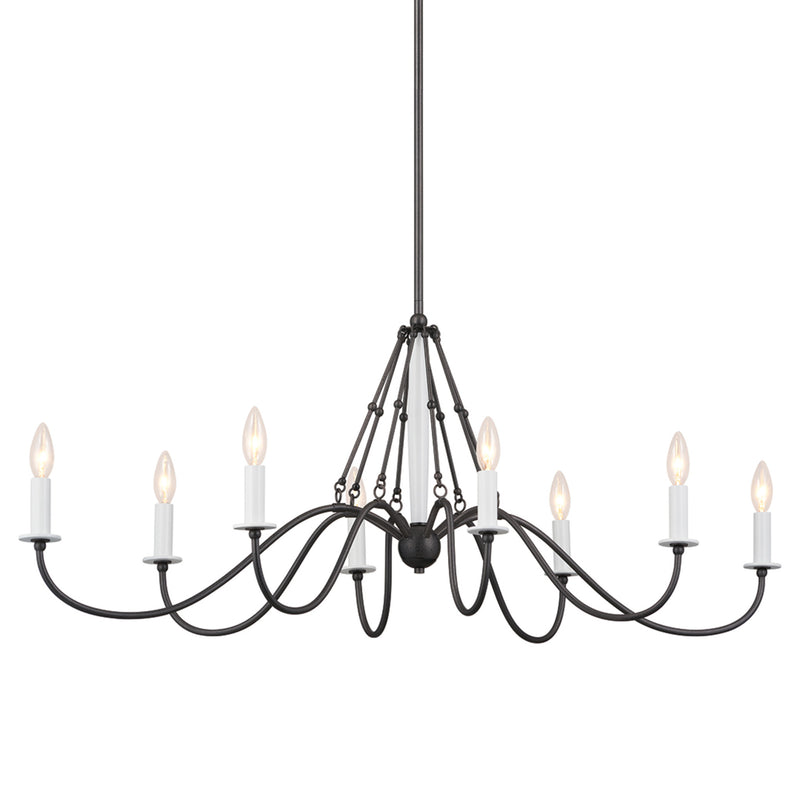 Freesia Oval Linear Chandelier Anvil Iron