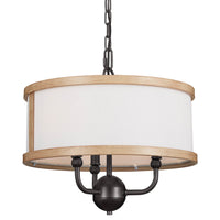 Heddle Drum Semi Flush Chandelier Anvil Iron