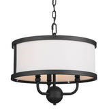 Heddle Drum Semi Flush Chandelier Textured Black