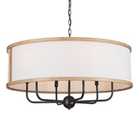 Heddle Drum 1 Tier Chandelier Anvil Iron