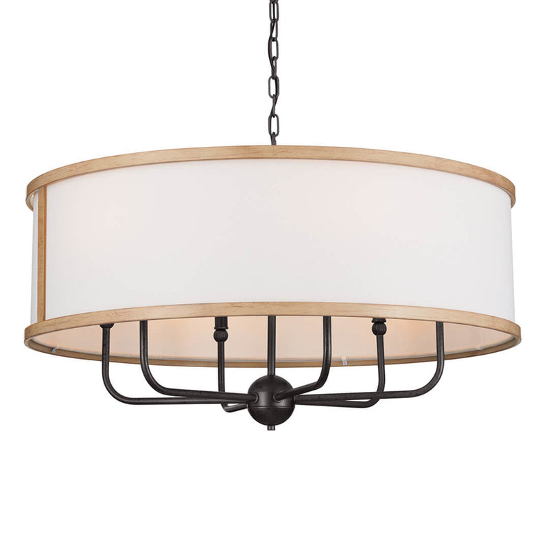Heddle Drum 1 Tier Chandelier Anvil Iron