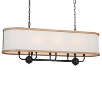 Heddle Drum Linear Chandelier Anvil Iron
