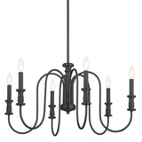 Karthe Chandelier Black 6 Light
