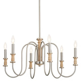 Karthe Chandelier Brushed Nickel 6 Light