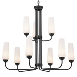 Truby Chandelier Black 34 Inch