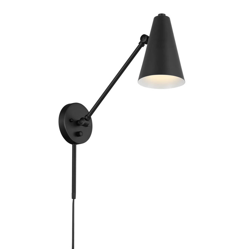 Sylvia Wall Sconce Black 1 Arm