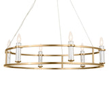 Rosalind 1 Tier Chandelier Brushed Natural Brass 6 Light