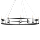 Rosalind 1 Tier Chandelier Black 10 Light