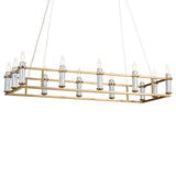 Rosalind Linear Chandelier Brushed Natural Brass