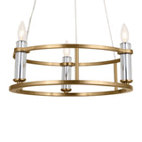 Rosalind 1 Tier Chandelier Brushed Natural Brass 3 Light