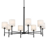 Ali Drum Chandelier Black 8 Light