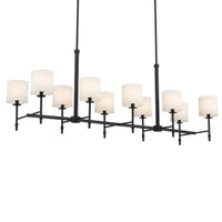 Ali Drum Linear Chandelier Black
