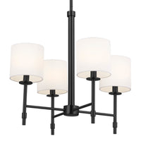 Ali Drum Chandelier Black 4 Light