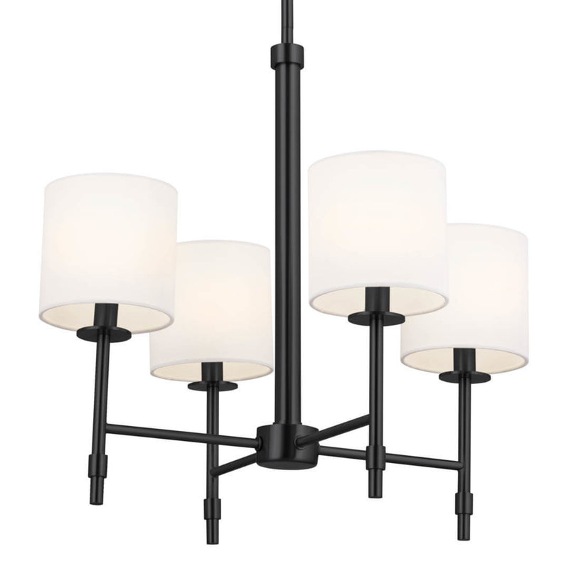 Ali Drum Chandelier Black 4 Light