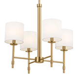 Ali Drum 1 Tier Chandelier Brushed Natural Brass 4 Light