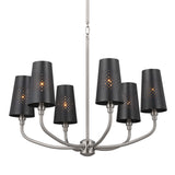 Adeena Bell Chandelier Classic Pewter 6 Light