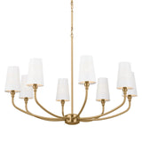 Adeena Bell 1 Tier Chandelier Brushed Natural Brass 8 Light