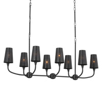 Adeena Bell Linear Chandelier Black