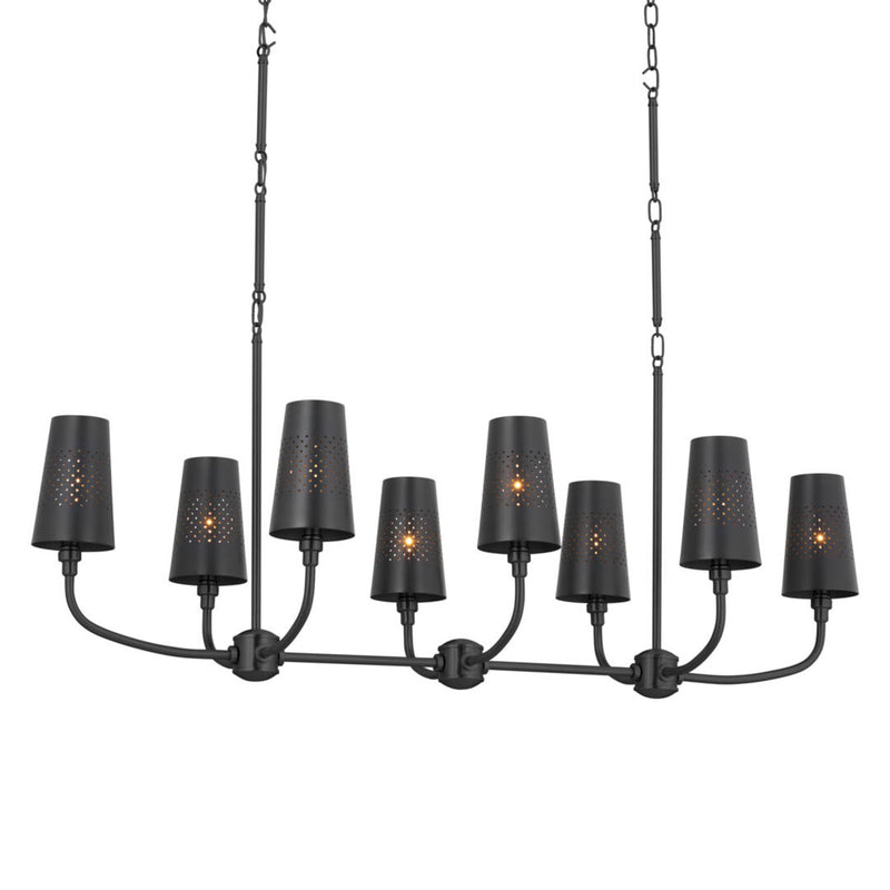 Adeena Bell Linear Chandelier Black