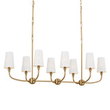 Adeena Bell Linear Chandelier Brushed Natural Brass