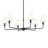 Pallas Bell Chandelier Black 6 Light