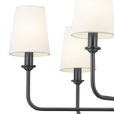 Pallas Bell Chandelier Black 8 Light