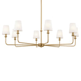 Pallas Bell Chandelier Brushed Natural Brass 8 Light