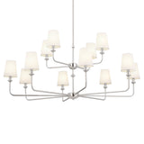 Pallas Bell Chandelier Polished Nickel 12 Light