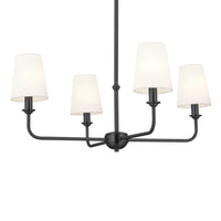 Pallas Bell Chandelier Black 4 Light