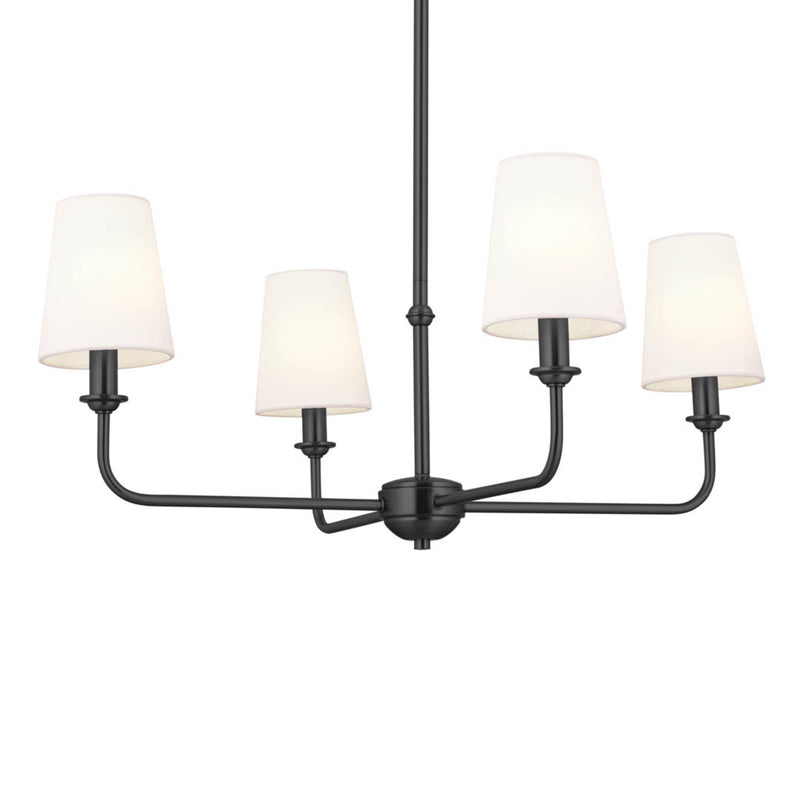 Pallas Bell Chandelier Black 4 Light