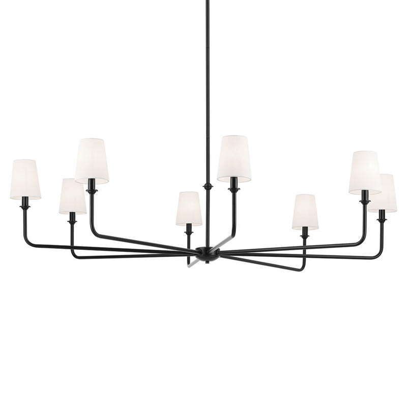 Pallas Round 1 Tier Chandelier Black