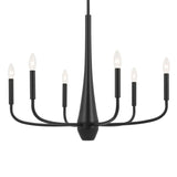Deela 1 Tier Chandelier Black 6 Light