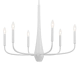 Deela Chandelier White 6 Light