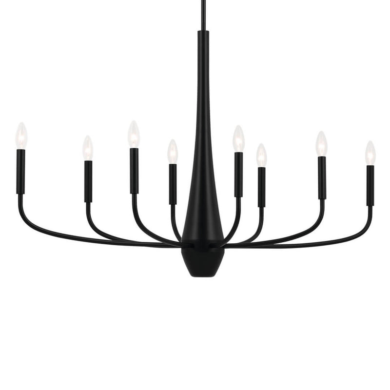 Deela Oval Chandelier Black