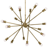 Armstrong 1 Tier Chandelier Natural Brass 16 Light