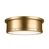 Serca Ceiling Light Brushed Natural Brass 18 Inch