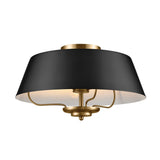 Luella Ceiling Semi Flush Light Black 16 Inch