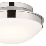 Bretta Flush Semi Flush Mount Polished Nickel 13.5 Inch