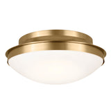 Bretta Ceiling Flush Light Brushed Natural Brass 17.75 Inch