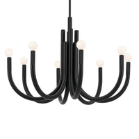 Odensa Chandelier Black 8 Light