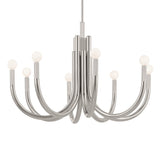 Odensa Chandelier Polished Nickel 8 Light