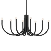 Odensa Oval Chandelier Black