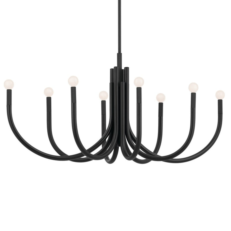 Odensa Oval Chandelier Black