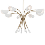 Arcus Chandelier Champagne Bronze & White 8 Light