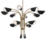 Arcus Chandelier Champagne Bronze & Black 12 Light
