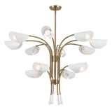 Arcus Chandelier Champagne Bronze & White 12 Light