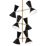 Phix Cone Foyer Pendant Champagne Bronze & Black
