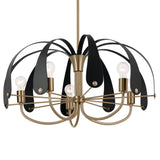 Petal 1 Tier Chandelier Champagne Bronze 31 Inch